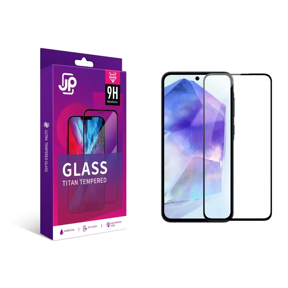 JP Titan extra odolné tvrzené sklo, Samsung Galaxy A56, černé