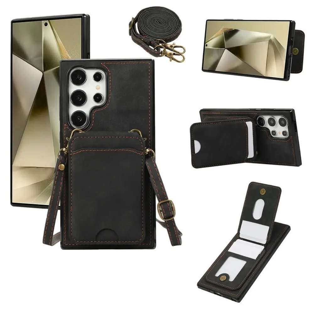 Crossbody obal, Samsung Galaxy S25 Ultra, černý