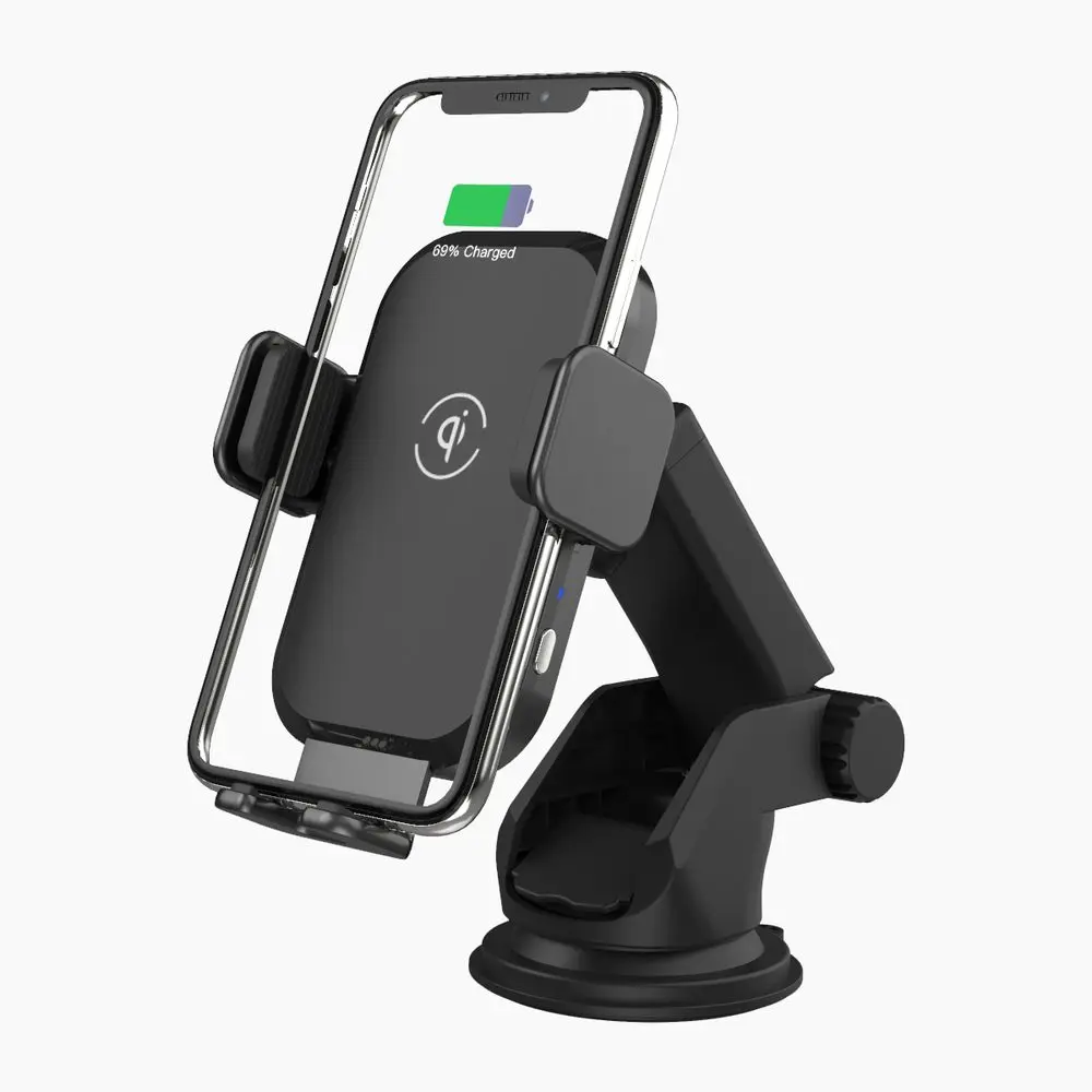 Držák telefonu na palubní desku auta a do větráčku s bezdrátovým nabíjením, 15W, Qi, C20