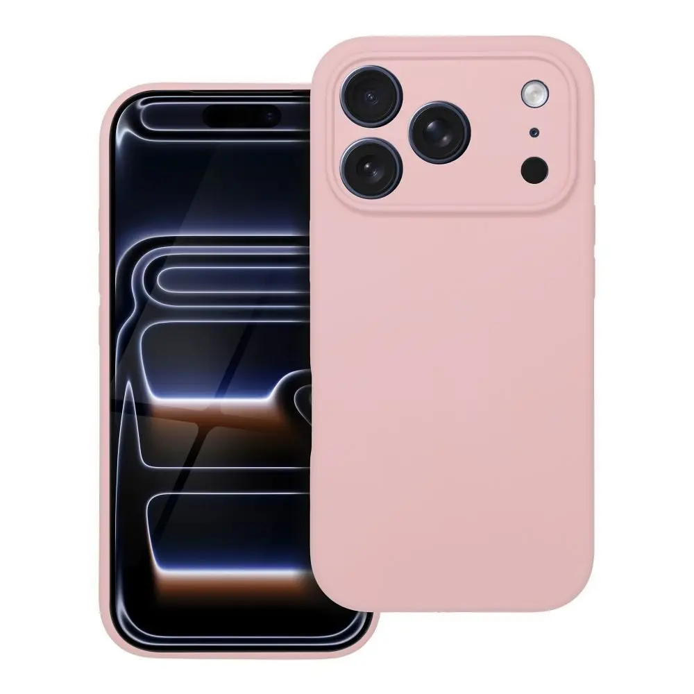 Obal Silicone, iPhone 17 Pro, světle růžový