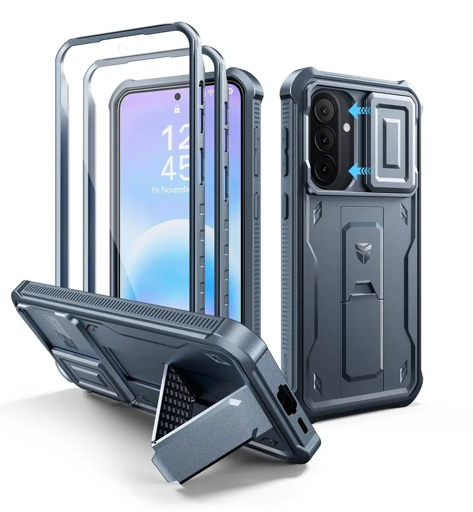 Dexnor 360 Kickstand Camprotector obal Samsung Galaxy A57, modrý