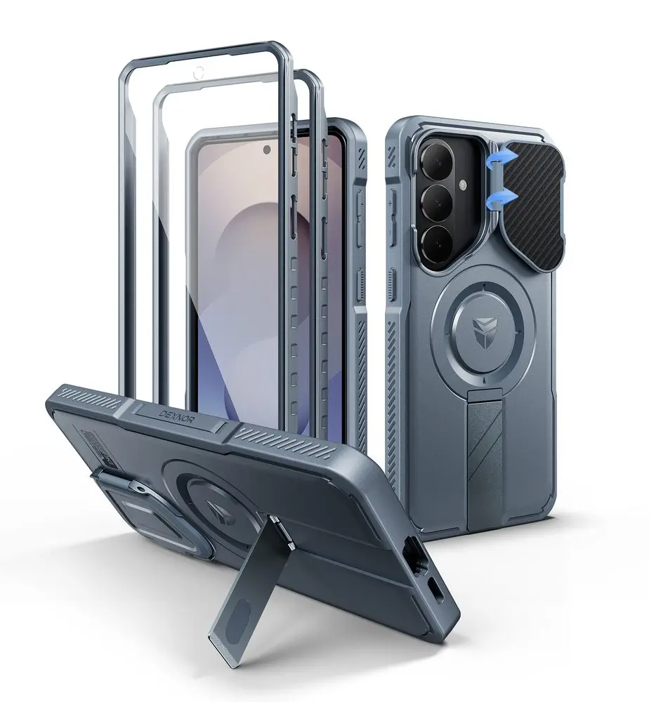 Dexnor MagSafe 360 Kickstand Camprotector obal Samsung Galaxy S26, modrý