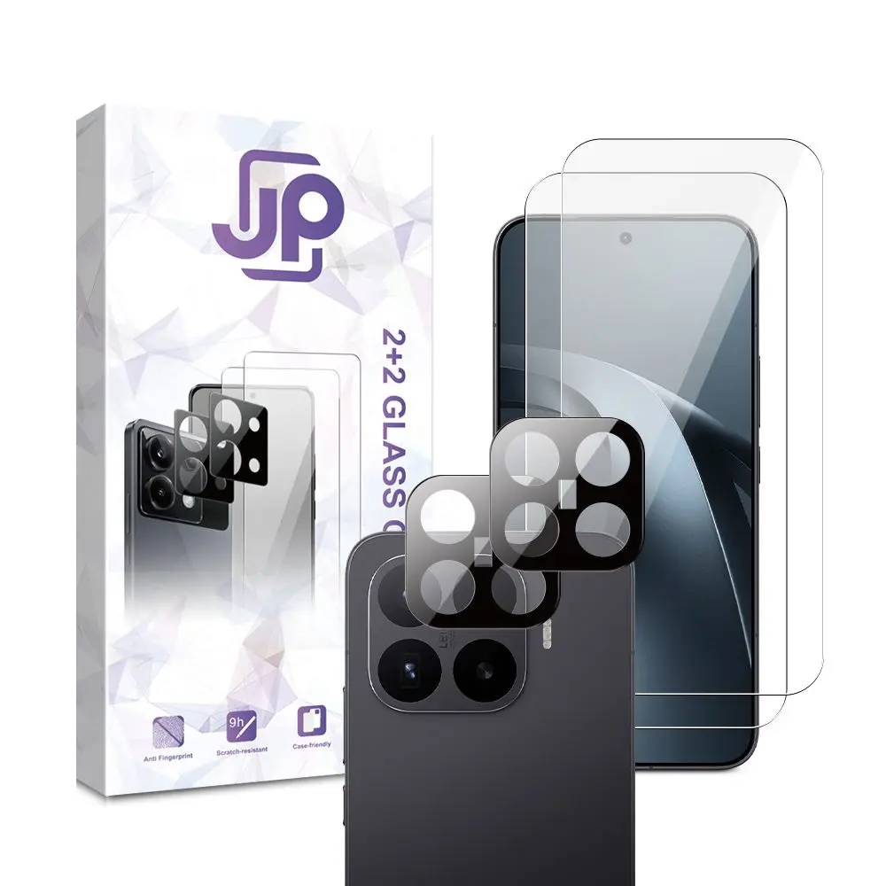 JP Combo pack, Sada 2 tvrzených skel a 2 sklíček na fotoaparát, Xiaomi 17T Pro