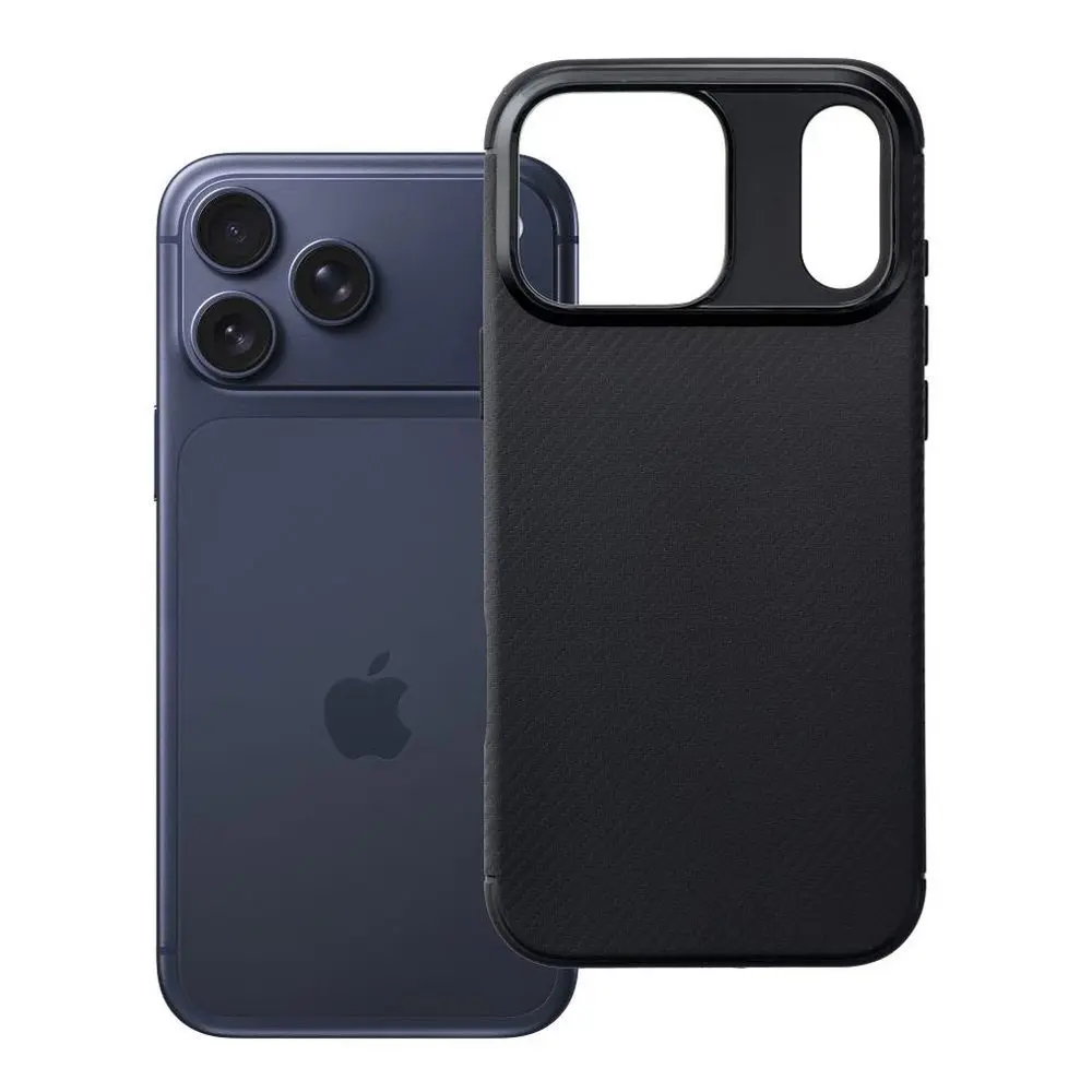 Carbon Premium obal, iPhone 17 Pro Max / 18 Pro Max, černý
