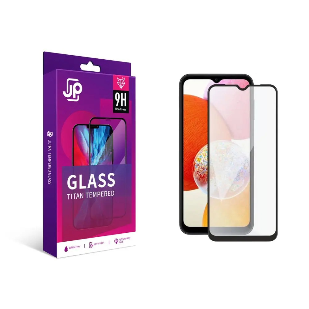 JP Titan extra odolné tvrzené sklo, Samsung Galaxy A14, černé