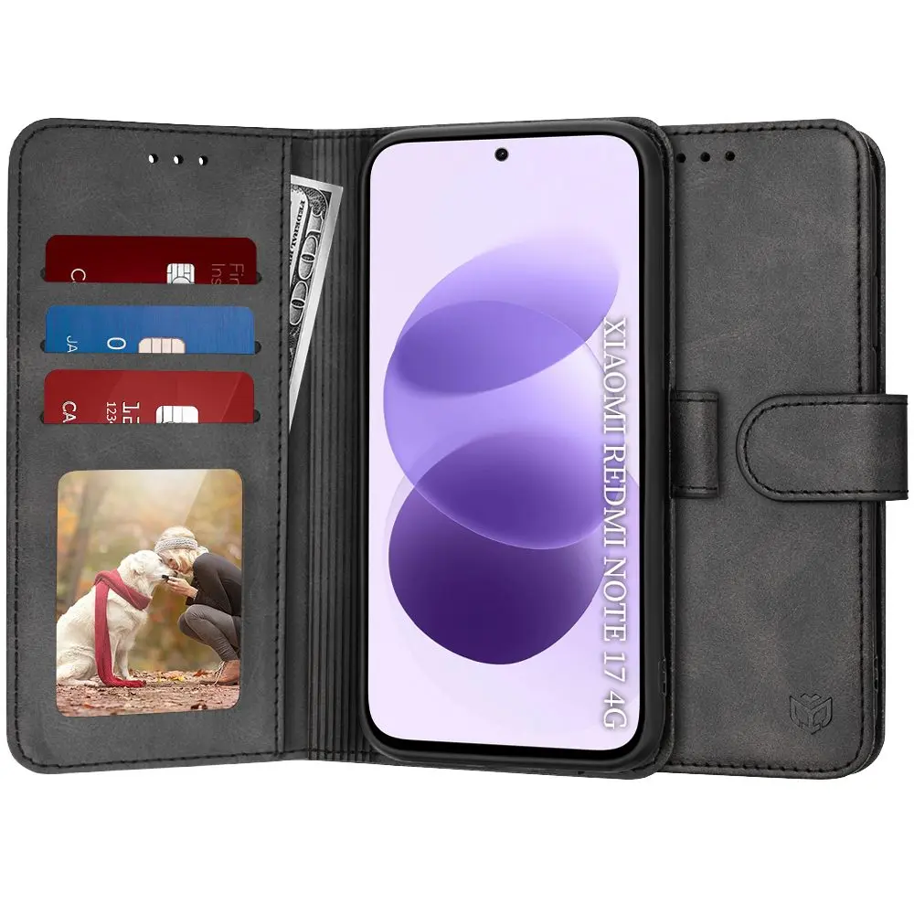 Techsuit Diary Book, Xiaomi Redmi Note 17 4G / Note 17 5G, černé