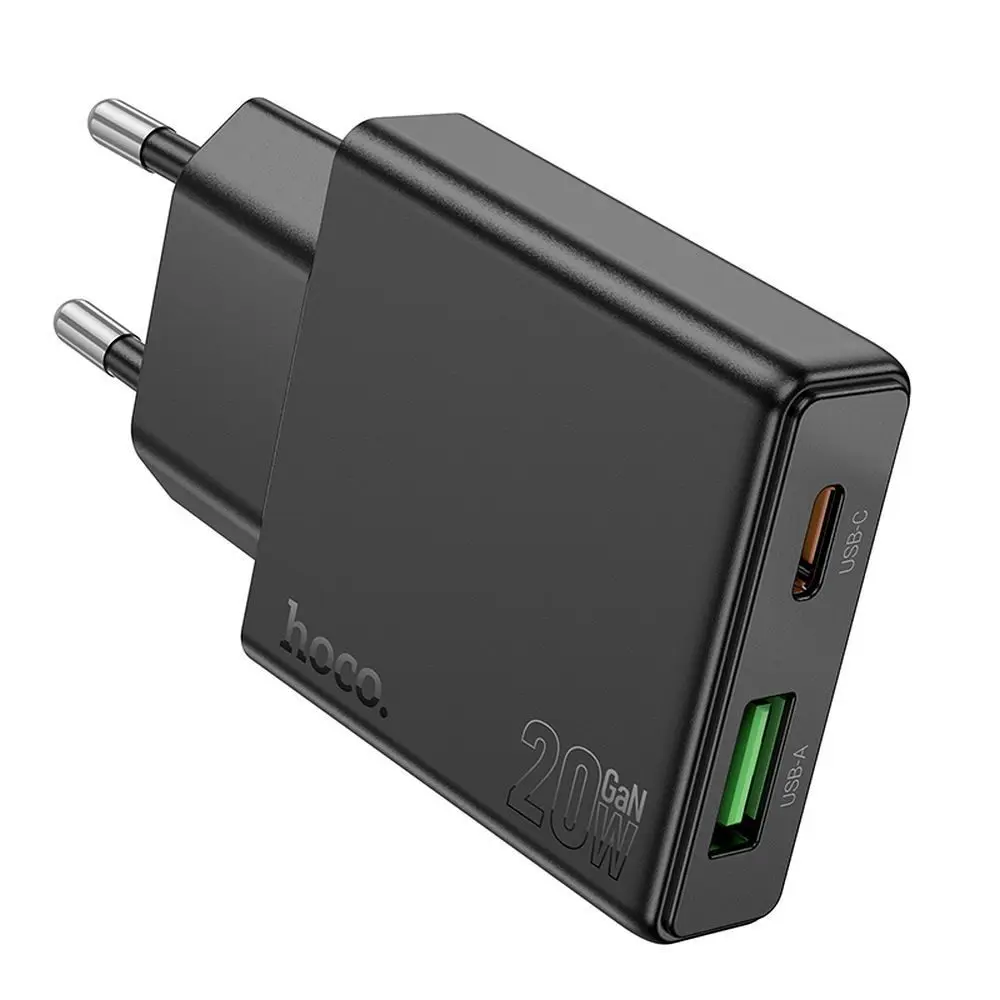 Hoco Slim nabíječka N38 USB A + USB C, QC3.0, PD, 3A, 20W, černá
