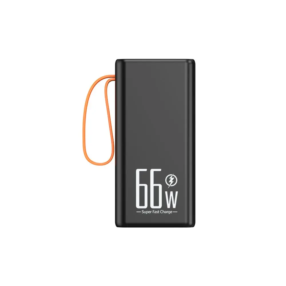 Powerbanka 60 000 mAh, 66W PD, LED panel, černá