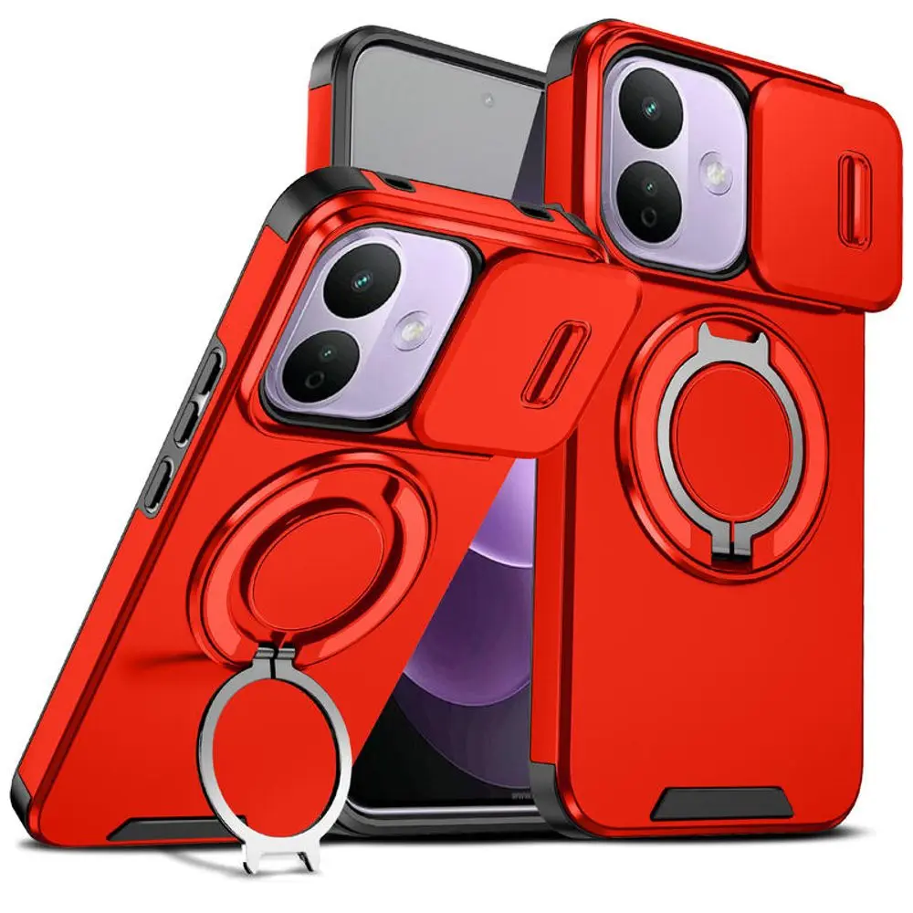 Camslide Stand obal, Xiaomi Redmi Note 17 Pro 5G / Note 17 Pro Max 5G, červený