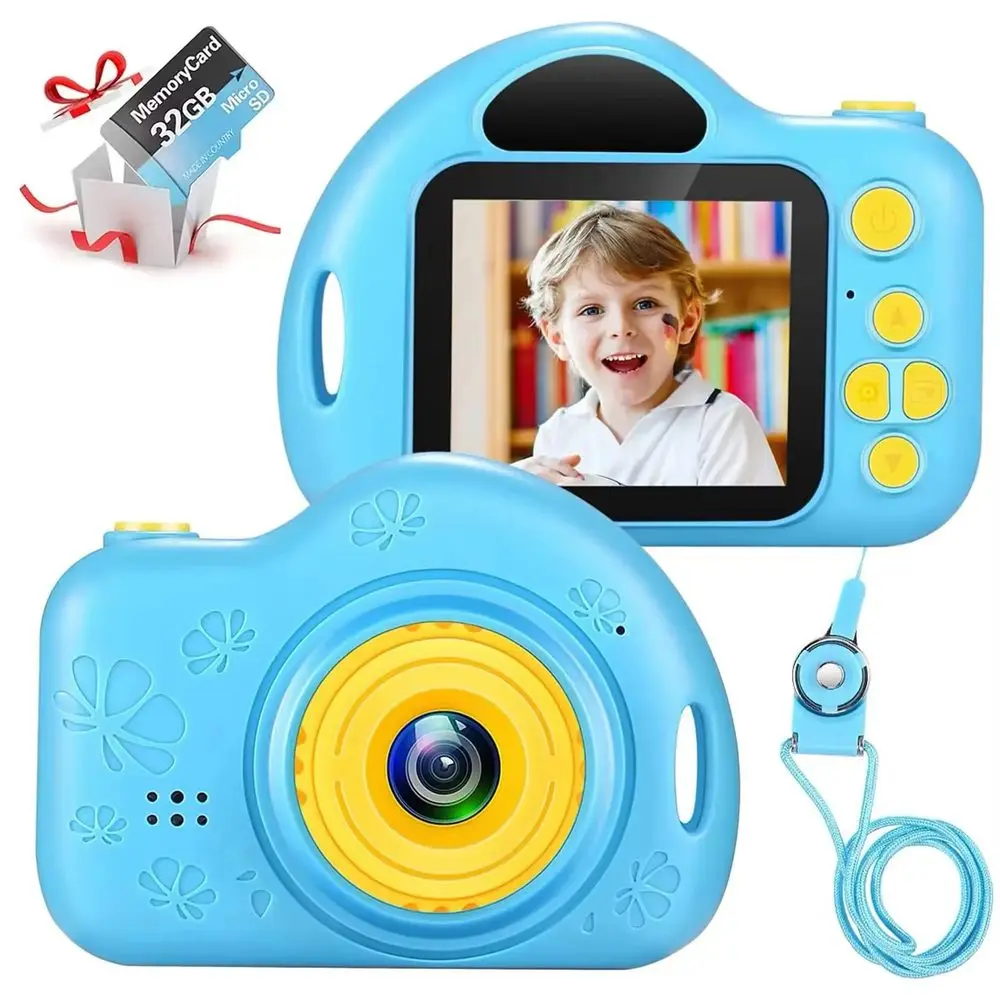 Mini dětský fotoaparát 1080P, modrý
