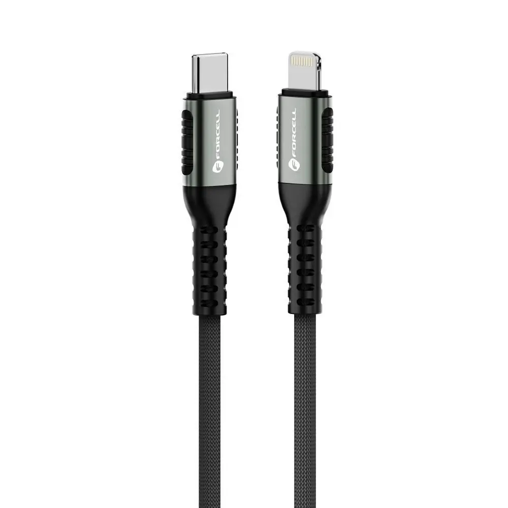 Forcell F-Energy kabel USB-C - Lightning, PD, 3A, 27W, 0,5 m, černý