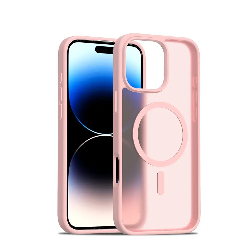 JP MagFit Colour MagSafe obal s N52 magnetem, iPhone 16 Pro Max, světle růžový