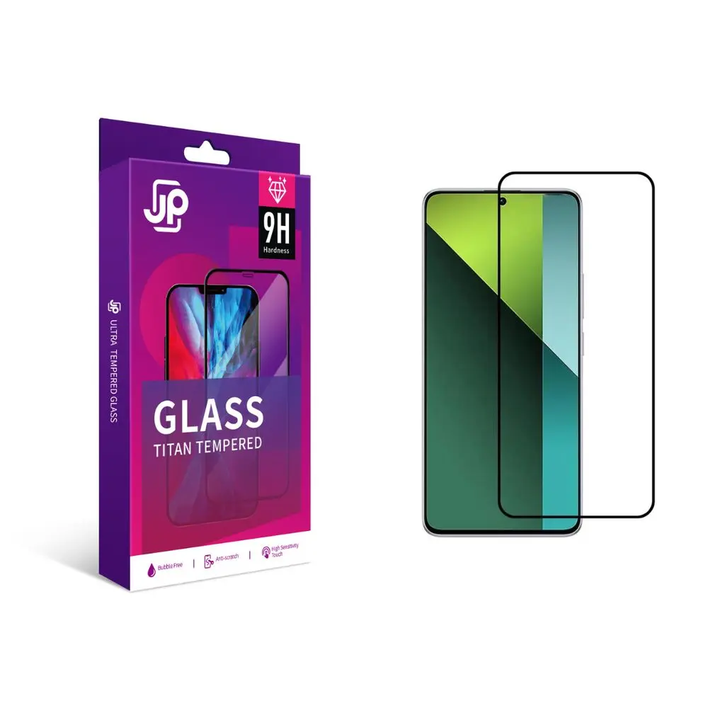 JP Titan extra odolné tvrzené sklo, Xiaomi Redmi Note 14 Pro 5G, černé
