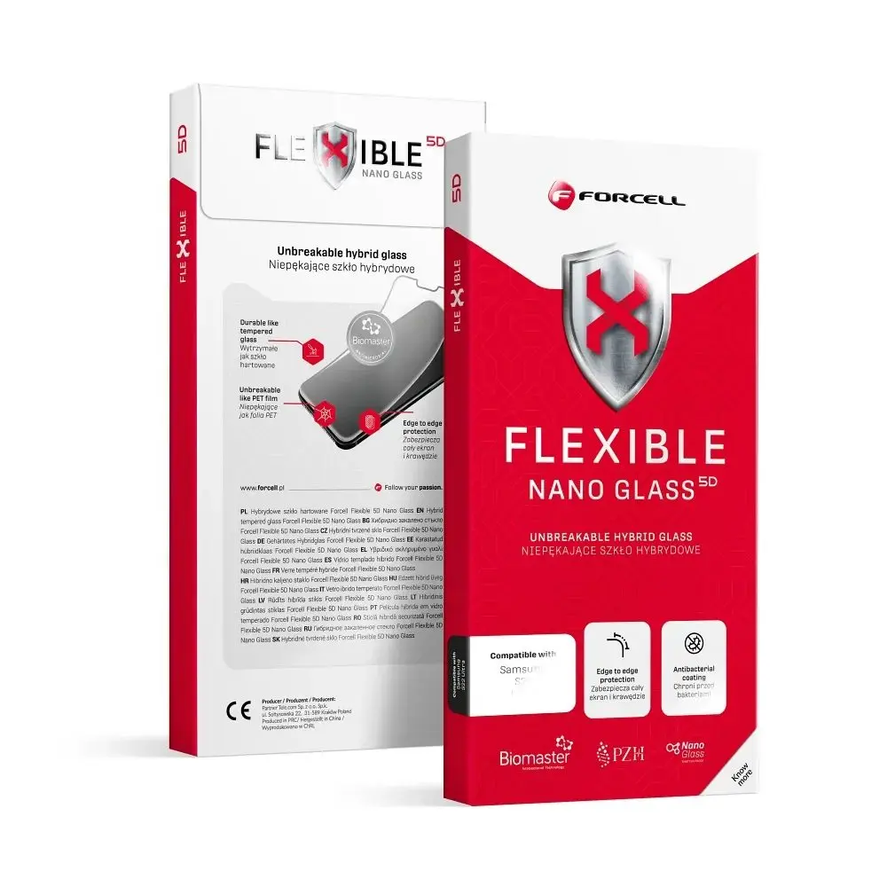 Forcell Flexible 5D Full Glue hybridní sklo, iPhone 15 Plus, černé