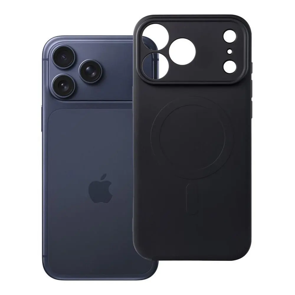 Obal Silicone Mag Cover s ochranou fotoaparátu, iPhone 17 Pro Max / 18 Pro Max, modrý