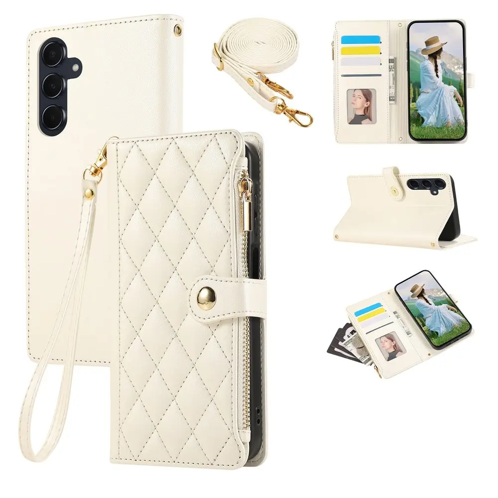 Glamour pouzdro, Samsung Galaxy A16 / A26 / A17 / A18, bílé