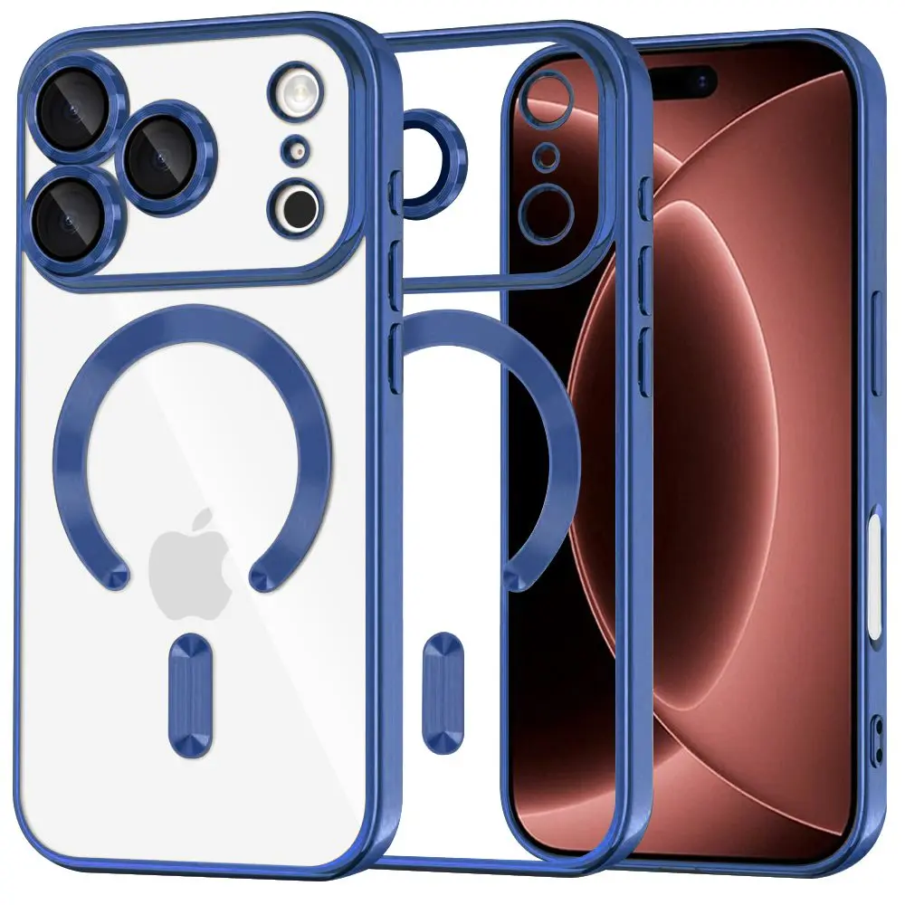 Techsuit - Luxury Crystal MagSafe kryt pro iPhone 18 Pro Max / iPhone 17 Pro Max - tmavě modrý