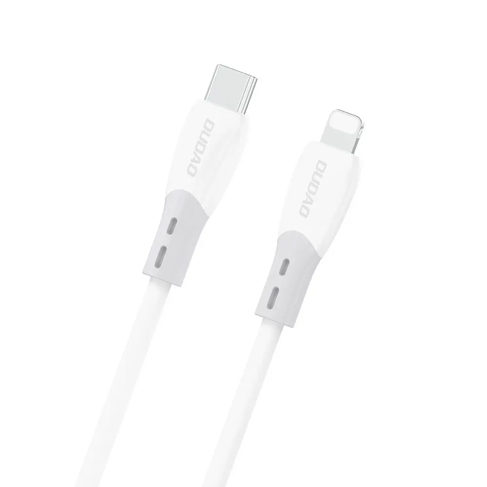 Dudao L25SX kabel USB-C - Lightning, 30W, 1 m, bílý