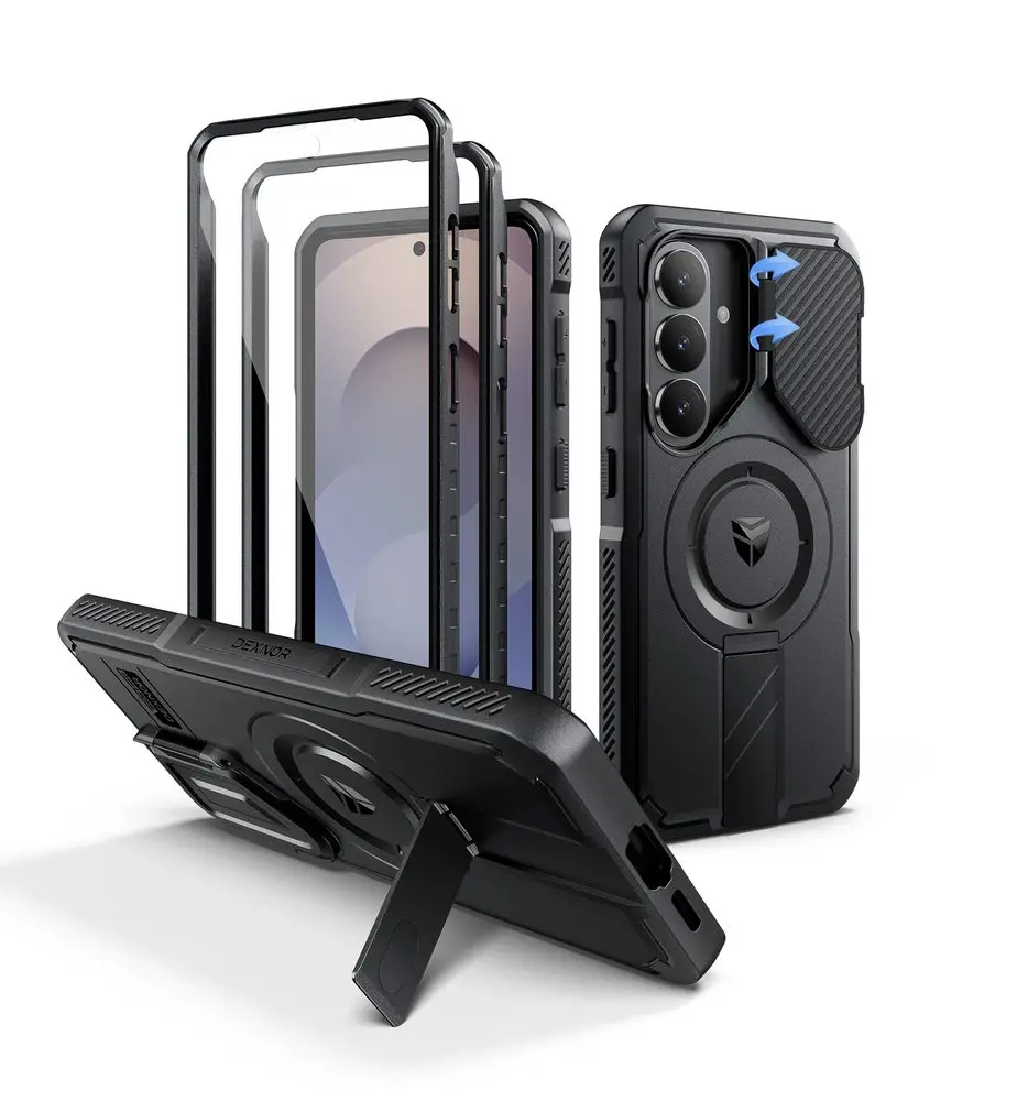 Dexnor MagSafe 360 Kickstand Camprotector obal Samsung Galaxy S26, černý