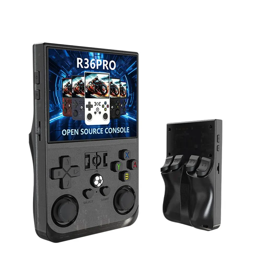 R36 Pro Přenosná herní konzole s 3,5" IPS displejem, černá