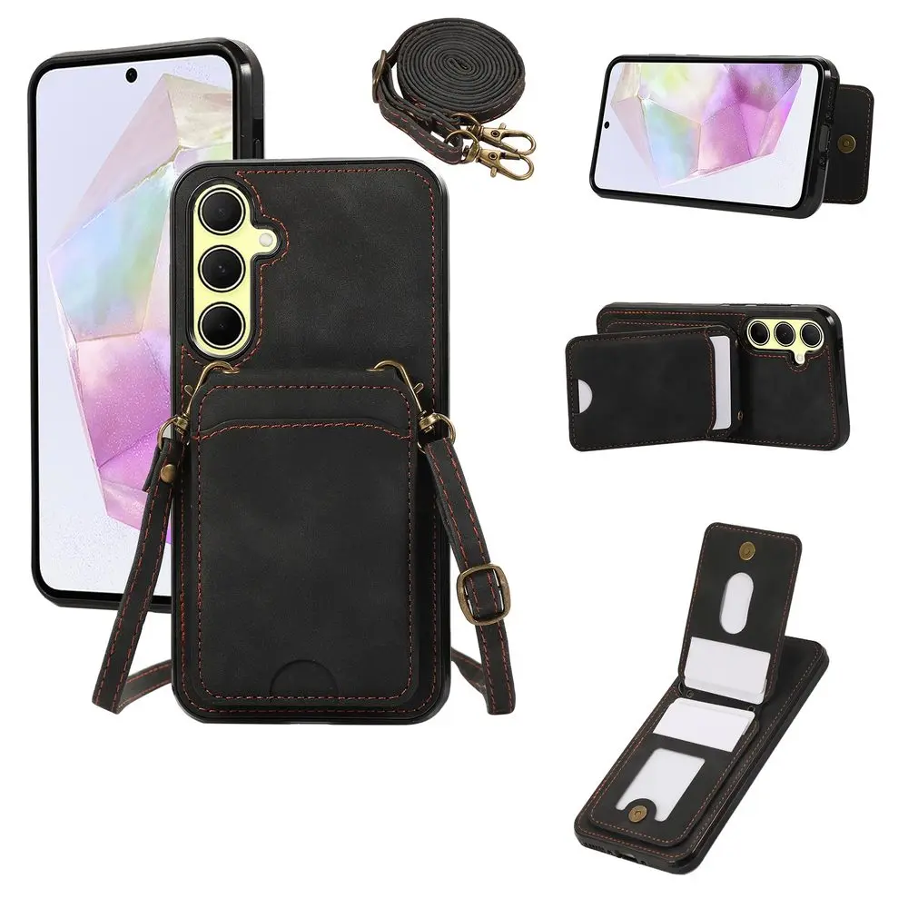 Crossbody obal, Samsung Galaxy A55, černý