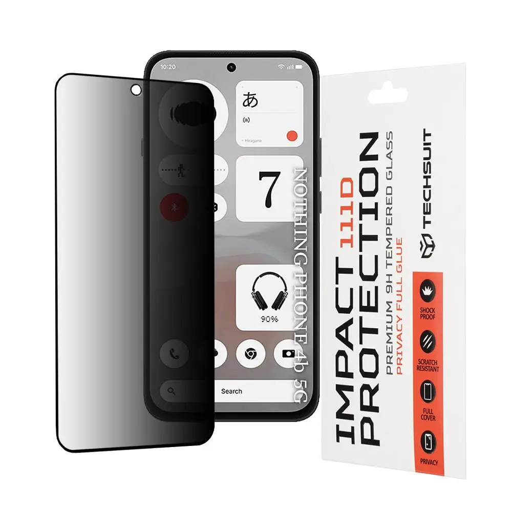 Techsuit 111D Privacy Tvrzené sklo, Nothing Phone (4b), černé