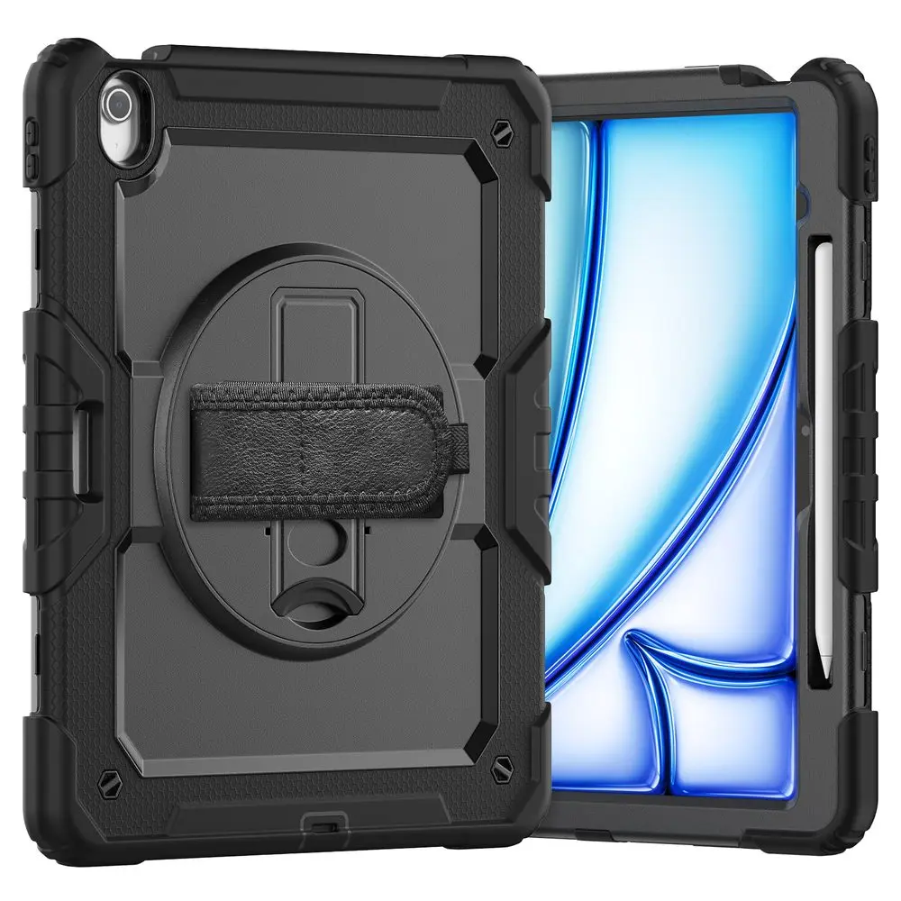 JP Solid360 obal na tablet, iPad Air 13 2024 / 2025 / 2026, černý
