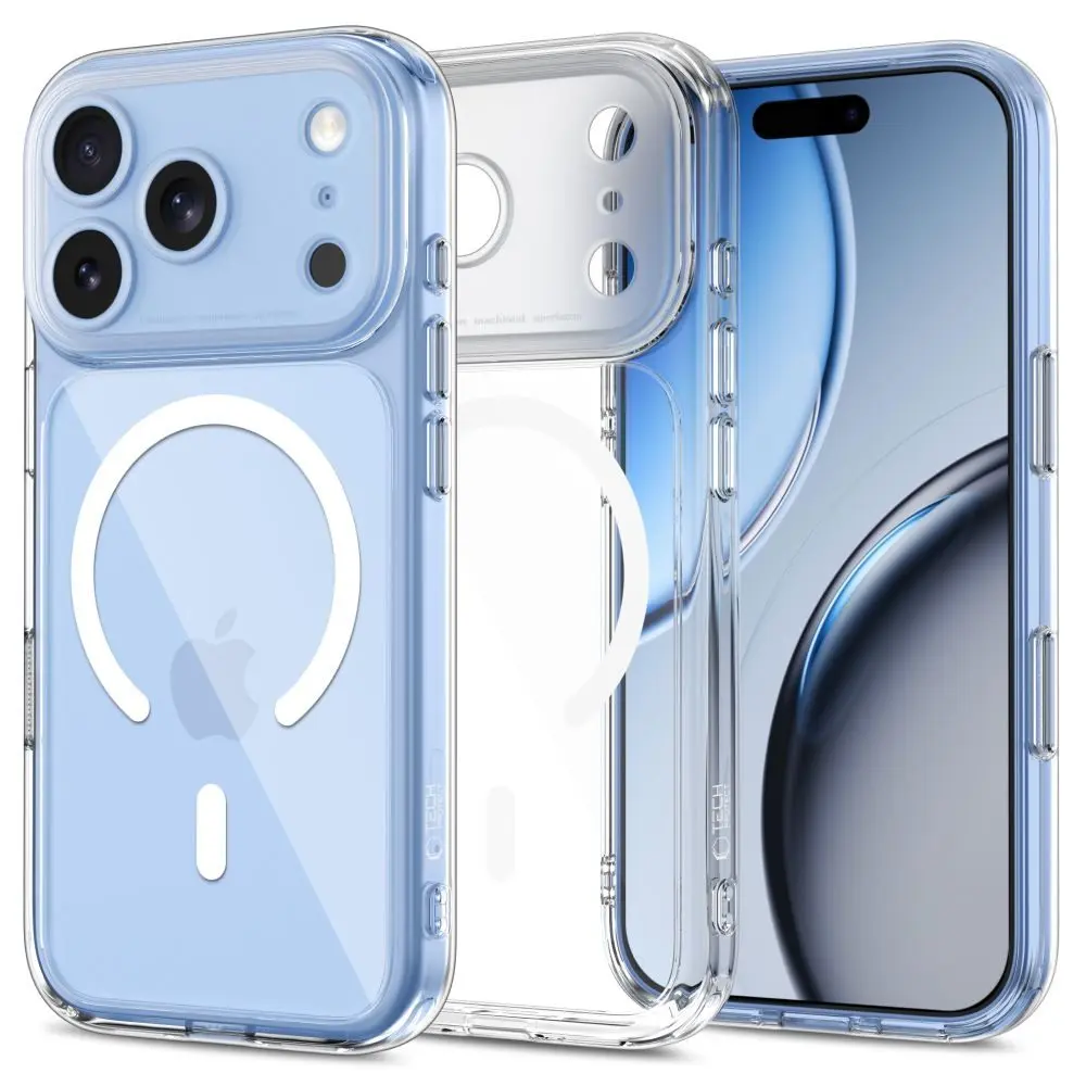 Tech-Protect MagPeak MagSafe CC, iPhone 17 Pro / 18 Pro, průhledný