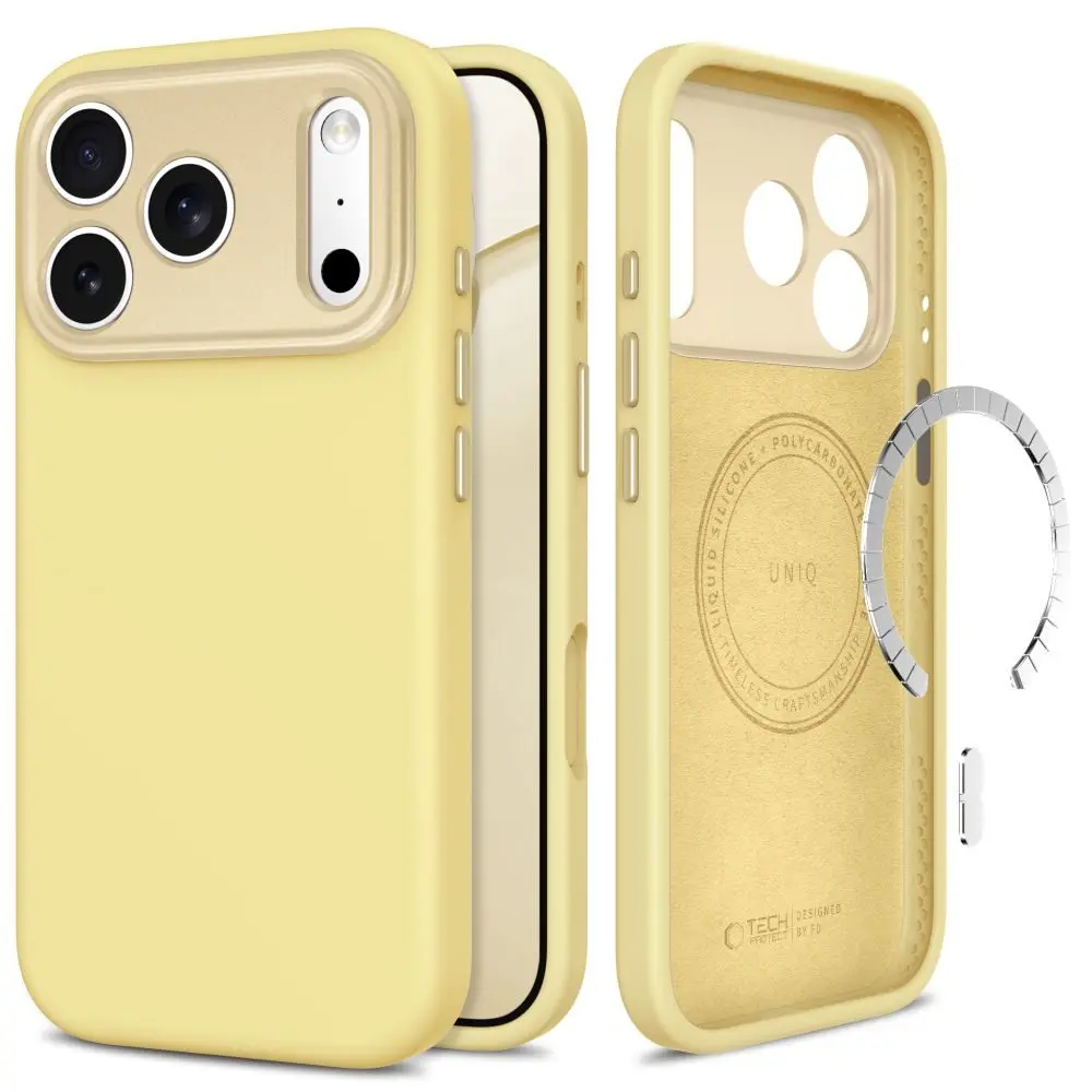 Tech-Protect Uniq MagSafe CC obal, iPhone 17 Pro / 18 Pro, žlutý