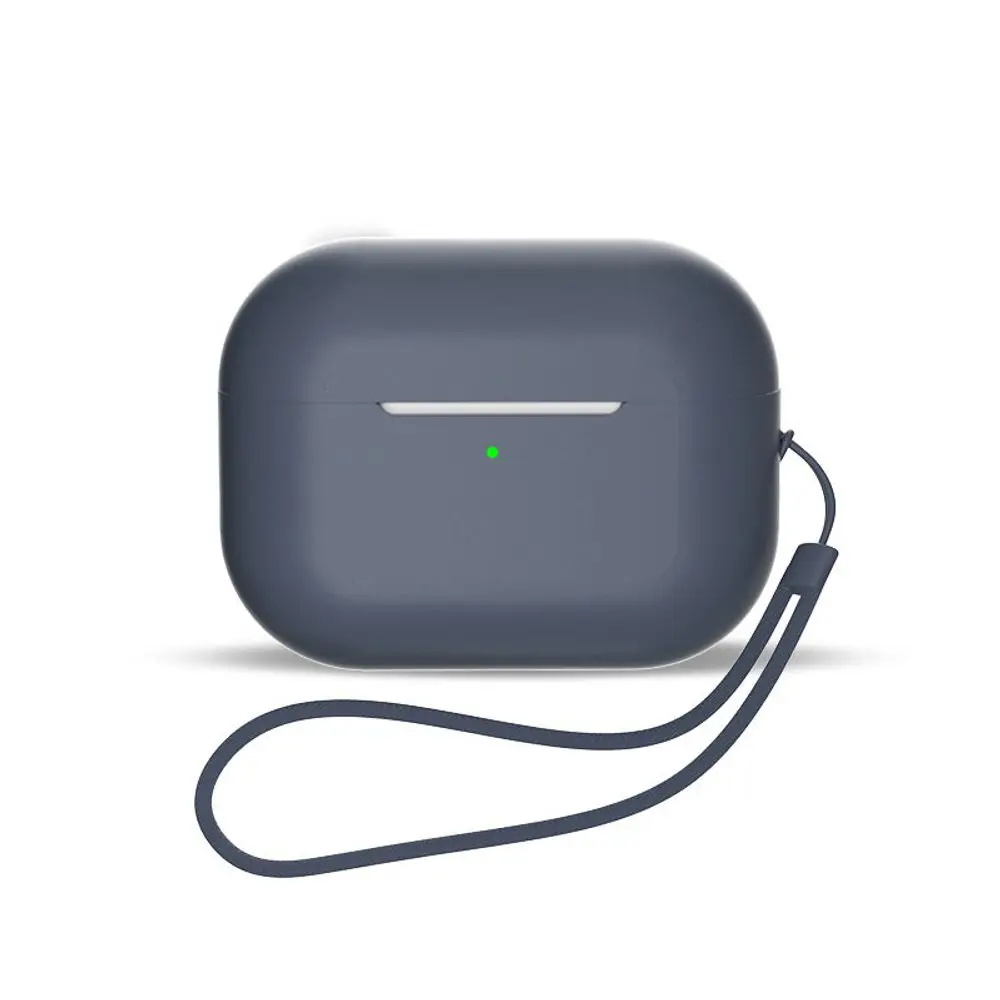 Silikonové pouzdro pro AirPods 1 / 2 se šňůrkou na zápěstí, tmavě modré