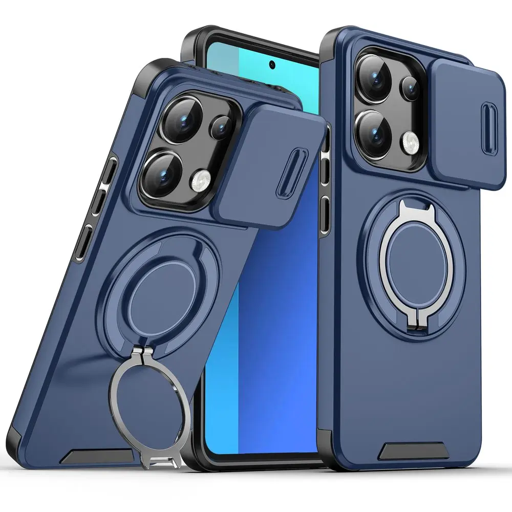 Camslide Stand obal, Xiaomi Redmi Note 14 5G, modrý