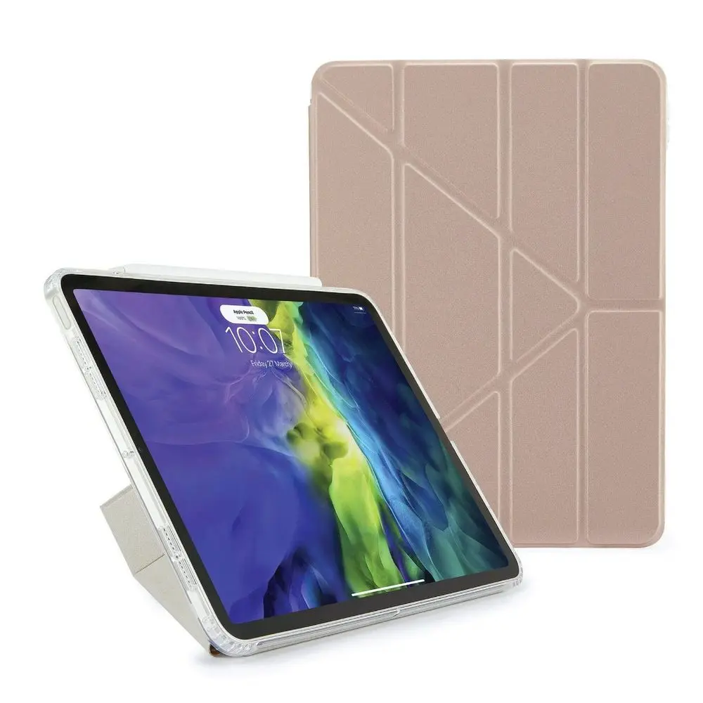 Pipetto Origami průhledné pouzdro, Apple iPad Pro 11 2018, růžovo zlaté