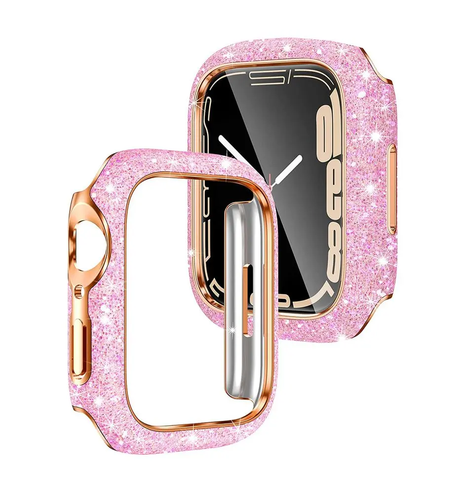 JP Watch case Crystal, Apple Watch 7 / 8 / 9, 45 mm, růžový