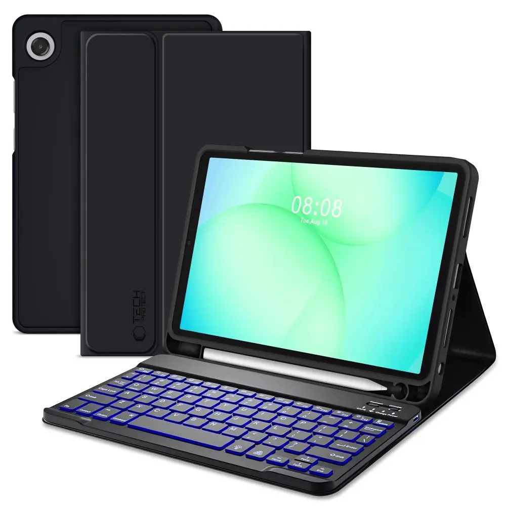 Pouzdro Tech-Protect SC Pen + klávesnice, Samsung Galaxy Tab A9+ / A11+ 11.0 X210 / X215 / X216 / X230 / X235 / X236, černé