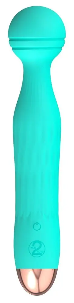 Cuties Mini Wand - akumulátorový, vodotěsný masážní vibrátor (zelený)