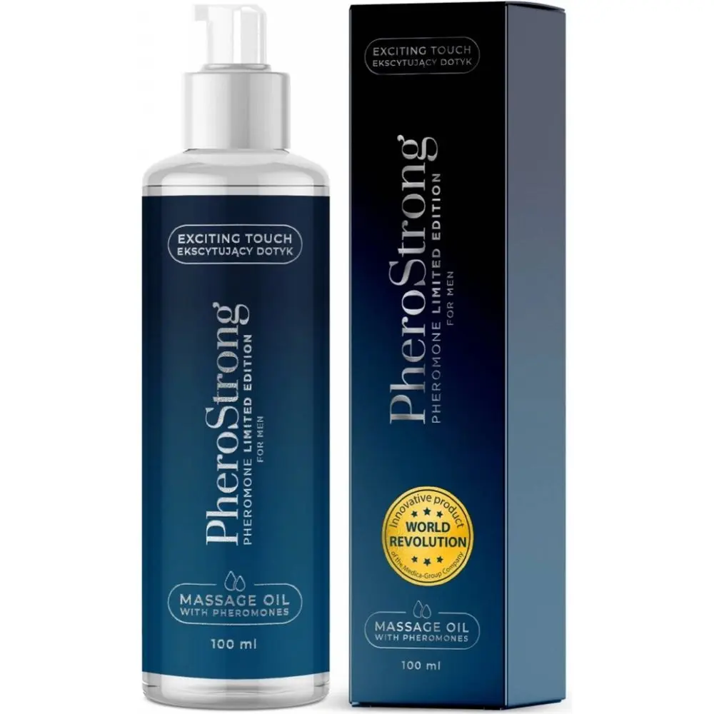 PheroStrong Olej masážní Limited Edition s feromony pro muže 100 ml