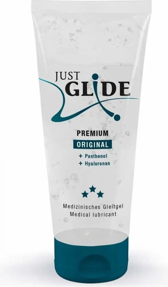 Just Glide Premium Original - lubrikant na vodní bázi - veganský - 200 ml
