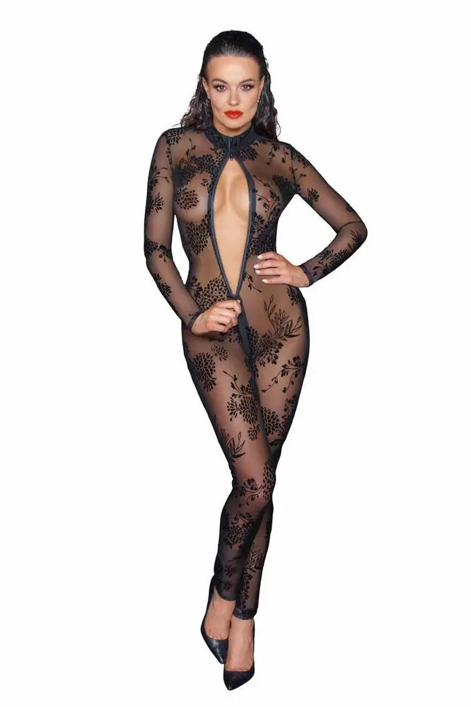 Noir Handmade F237 Long Tulle Overall with 3 Way Zipper -