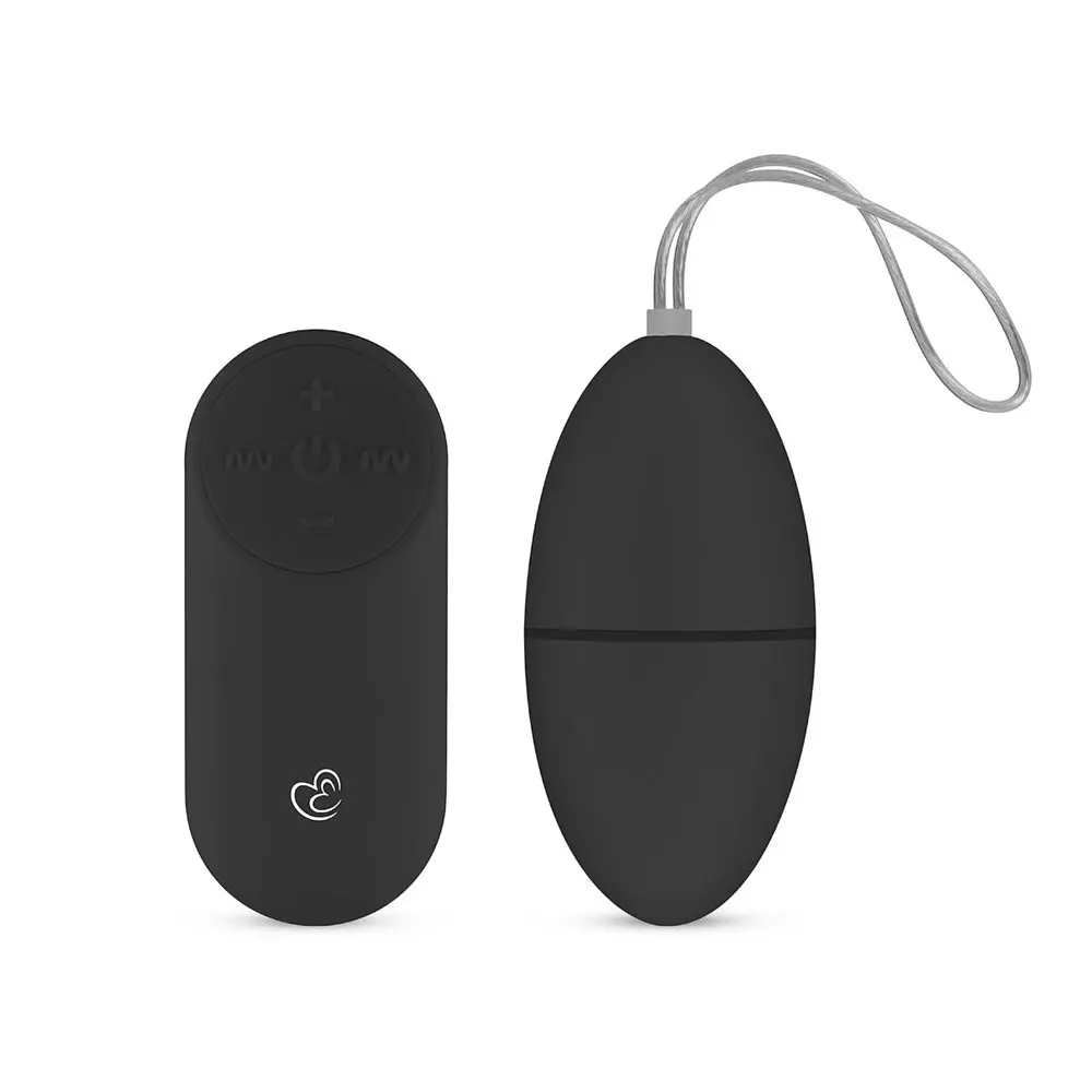 EasyToys - nositelné rádiové vibrační vajíčko se 7 rytmy (černé)
