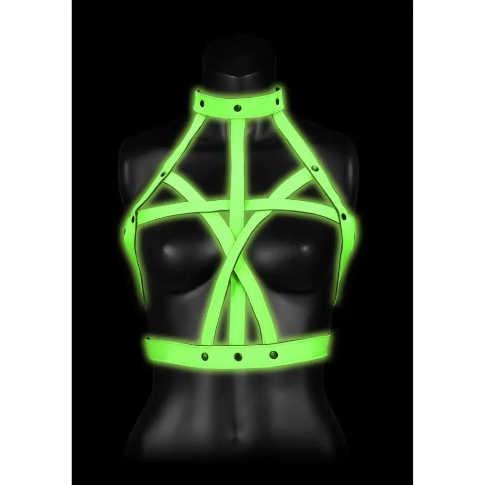 Ouch! Glow in the Dark Bra Harness Velikost L/XL