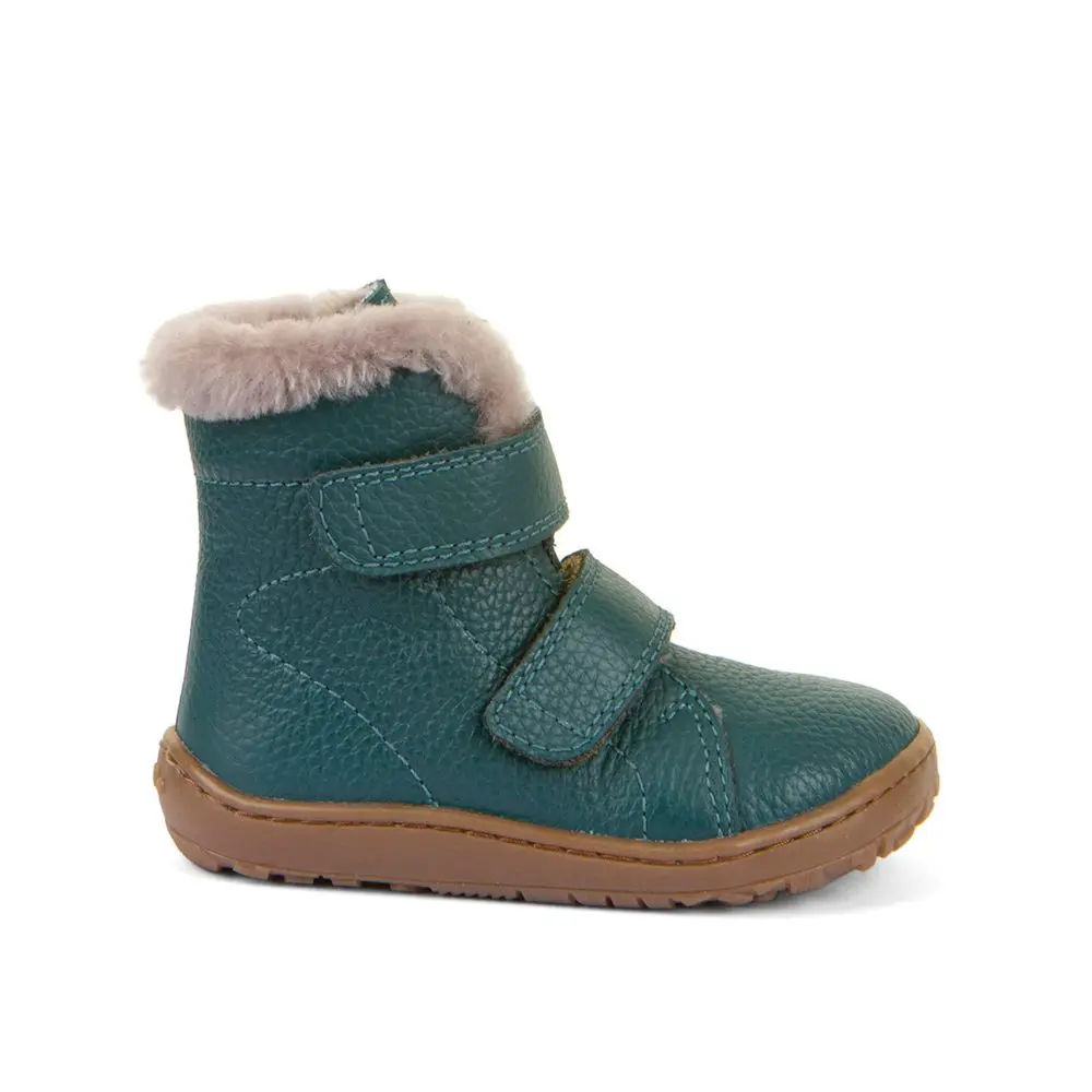 Dětské Barefoot Zimní boty FRODDO KOTNÍKOVÉ ZIMNÍ FURRY BOOT petrolejové - 25