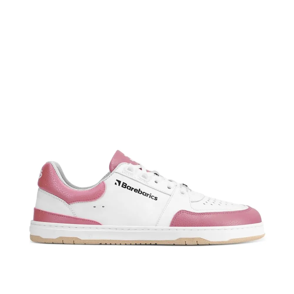 Barefoot tenisky Barebarics Wave - White & BubbleGum Pink