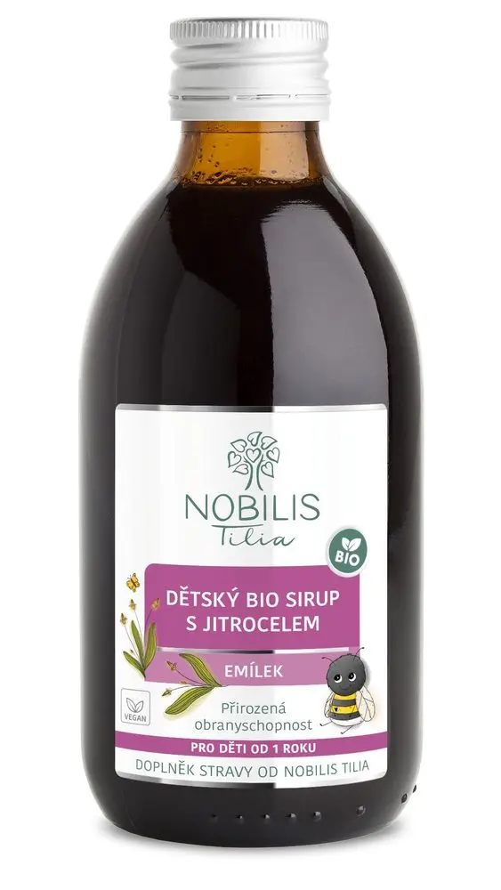 Nobilis Tilia Dětský BIO sirup s jitrocelem Emílek 250 ml