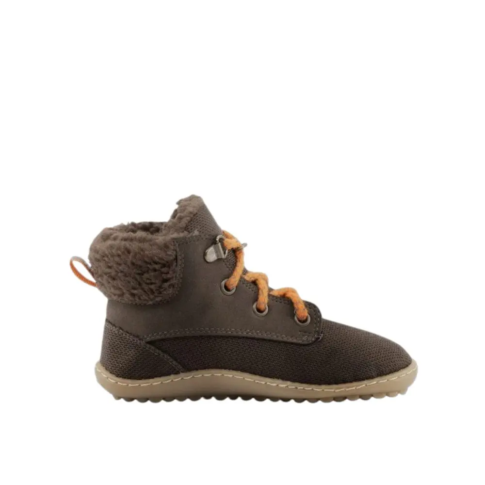 Dětské Barefoot Zateplené boty LEGUANITO NICEBARE hnědé -