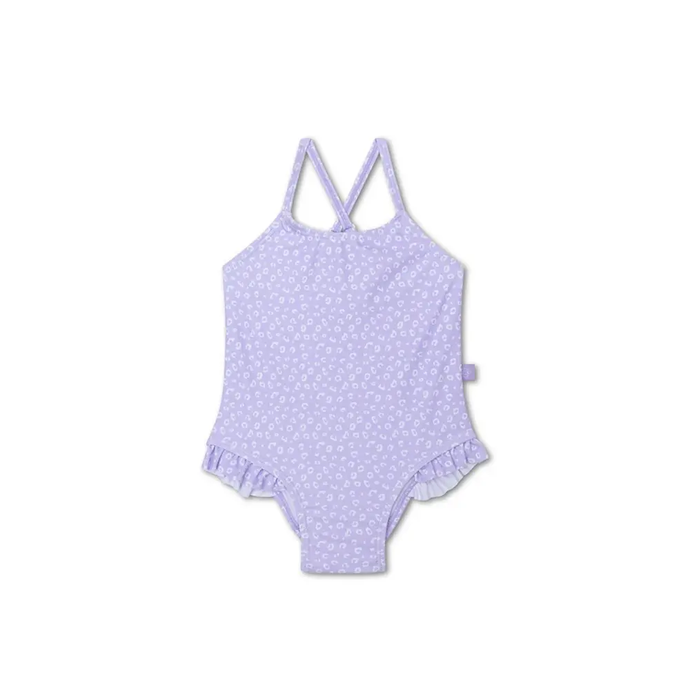 PLAVKY S UPF 50+ Lila Leopard -