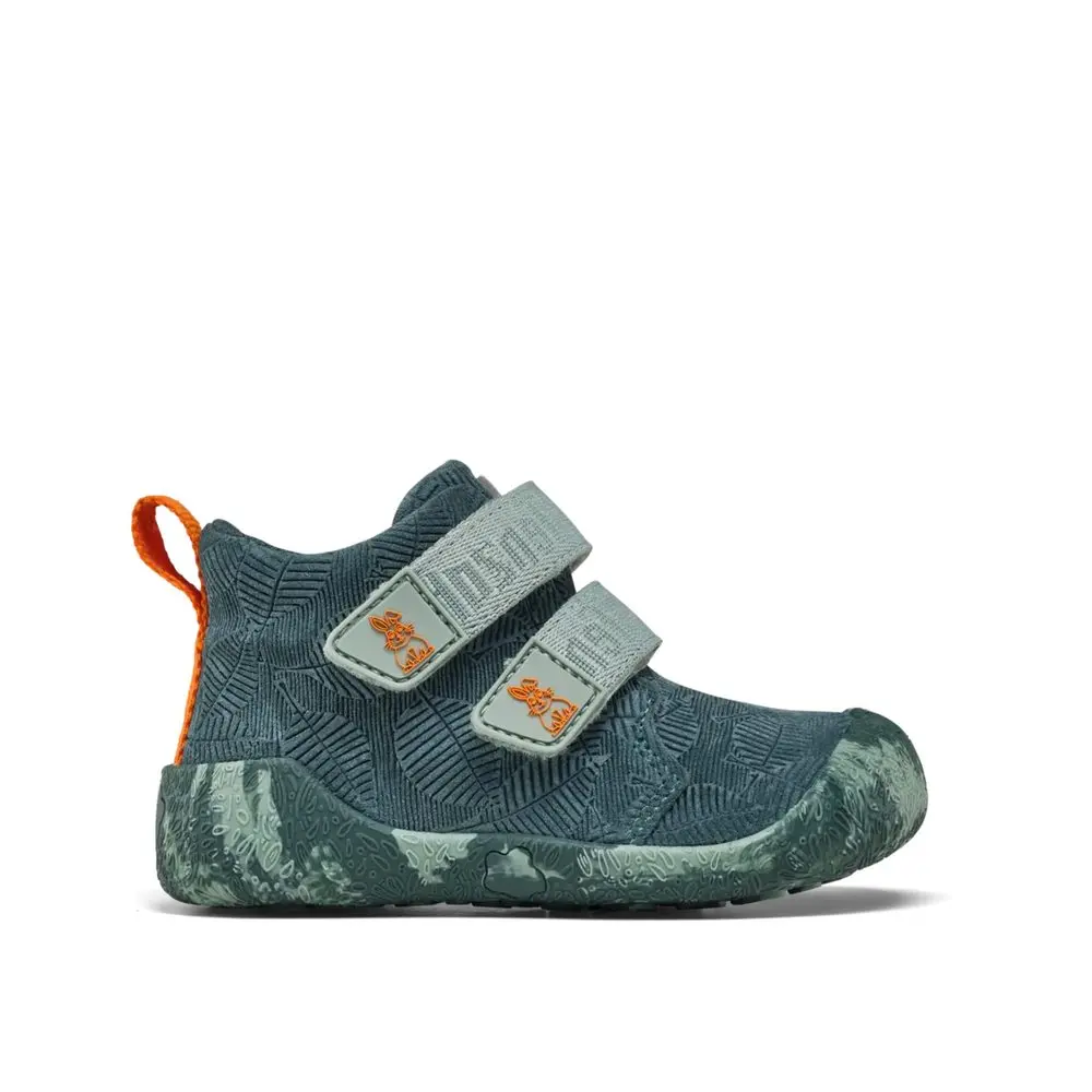 Dětské Barefoot Botičky AFFENZAHN PREWALKER LOWBOOT LEATHER TALKY bunny zelené -