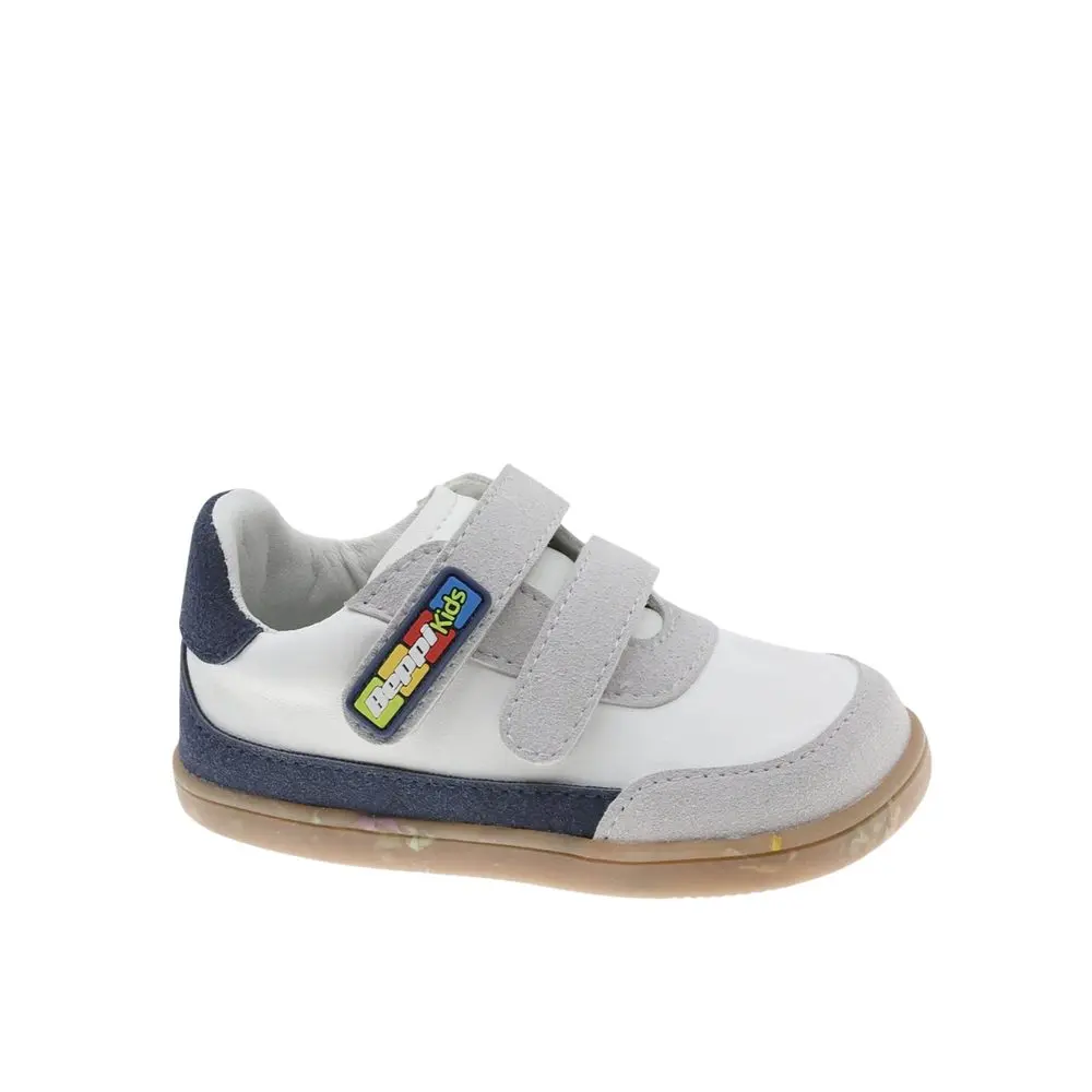 Dětské Barefoot Tenisky BEPPI SAPATO CASUAL BABY bílo šedé -