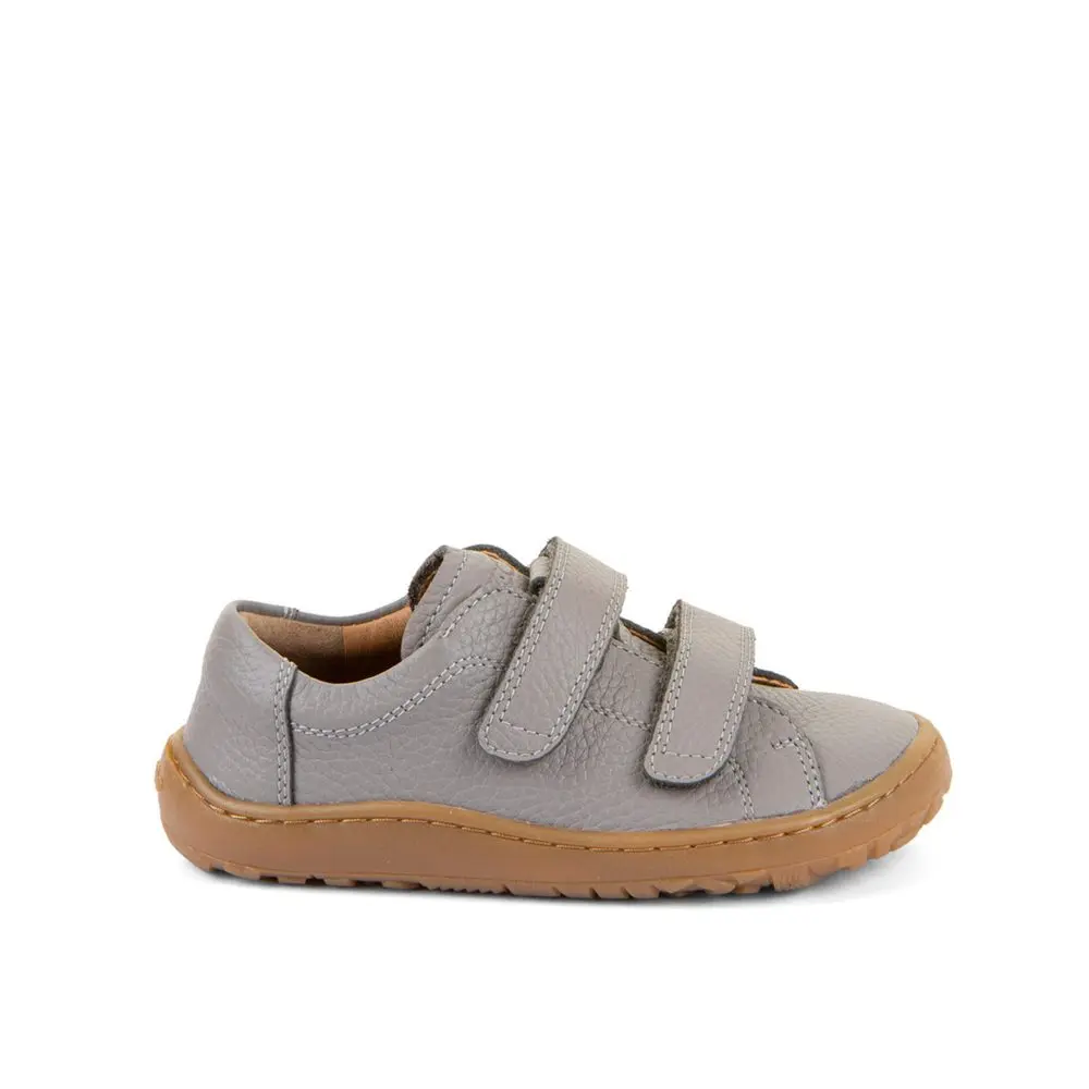 Dětské Barefoot Tenisky FRODDO BAZE LEATHER D-VELCRO šedé -