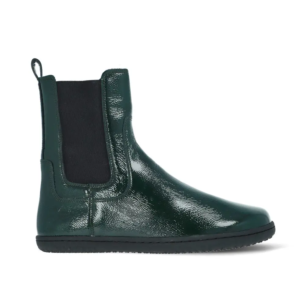 ANGLES ORION Green Varnish | Dámské barefoot zimní zateplené chelsea -