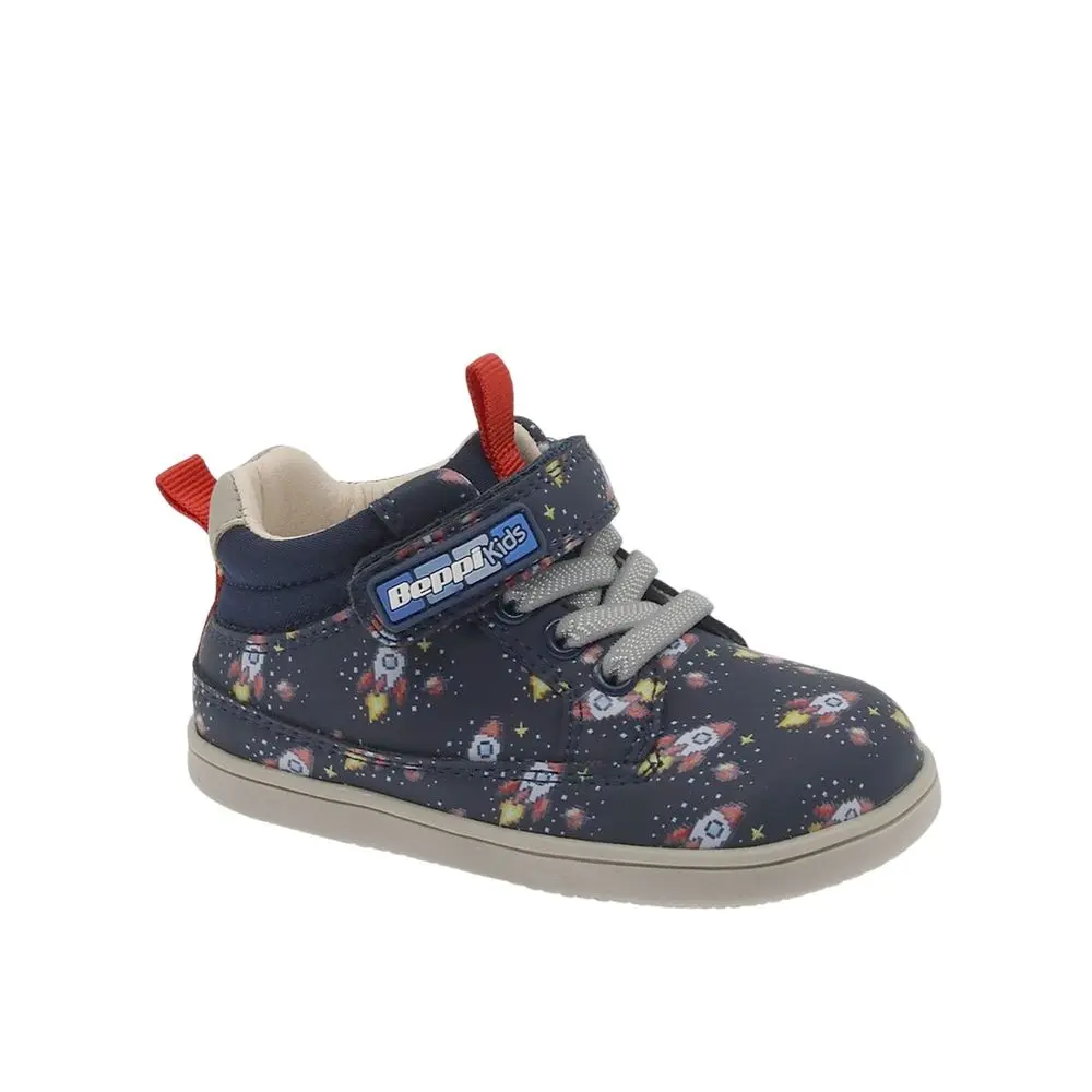 Dětské Barefoot Celoroční Boty BEPPI CASUAL BOOT BABY modré rakety